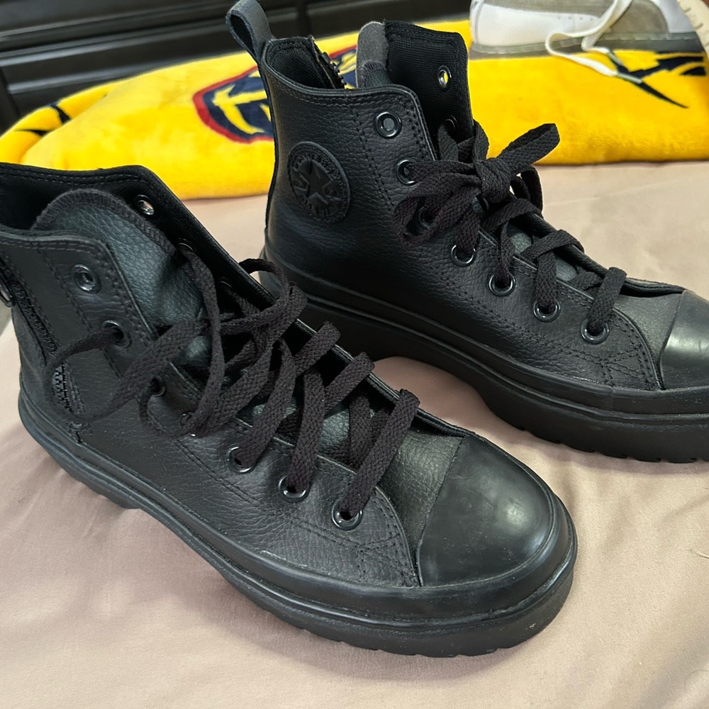 Black High-Top Converse Shoes